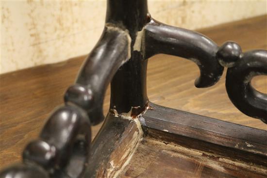 A Chinese hardwood side table W.30cm